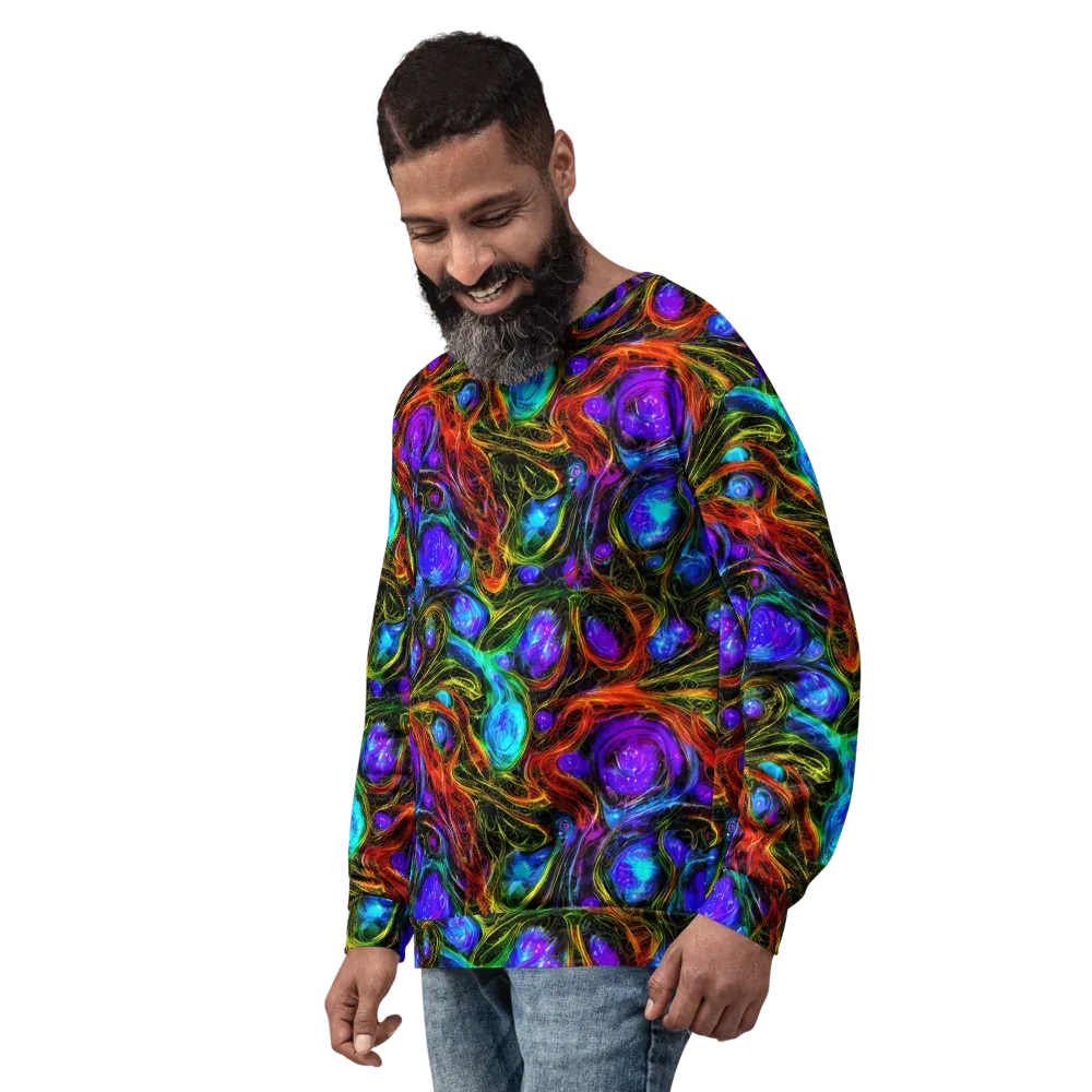 Neon Wildflower on Sweatshirt — Left Front