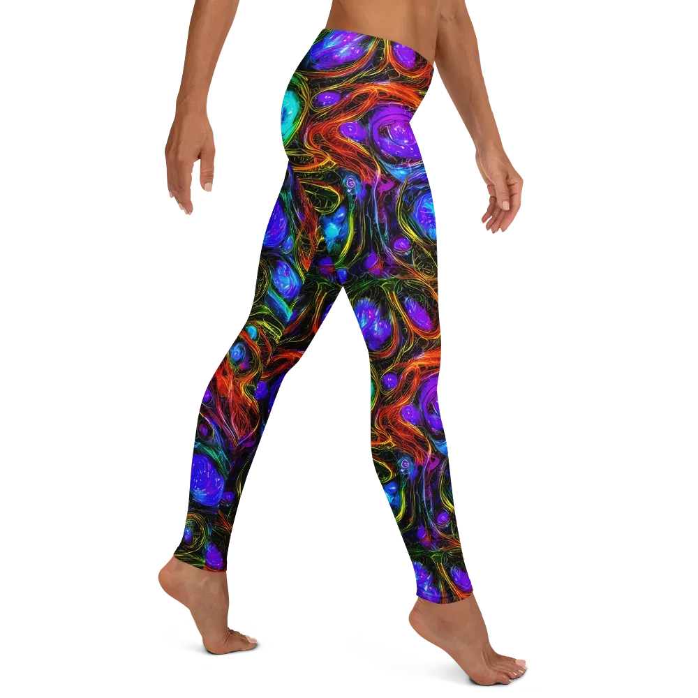 Neon Wildflower on Leggings — Right