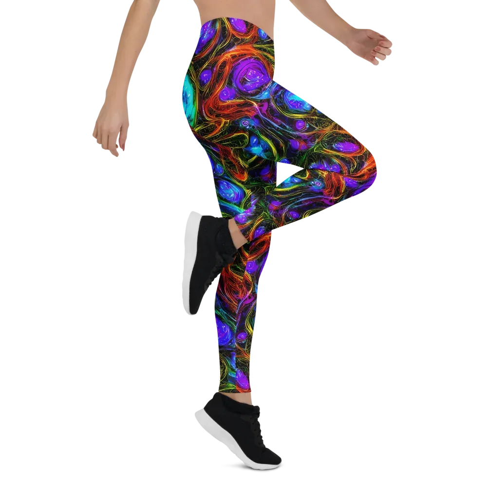 Neon Wildflower on Leggings — Right