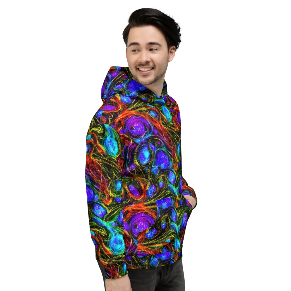 Neon Wildflower on Hoodie — Right