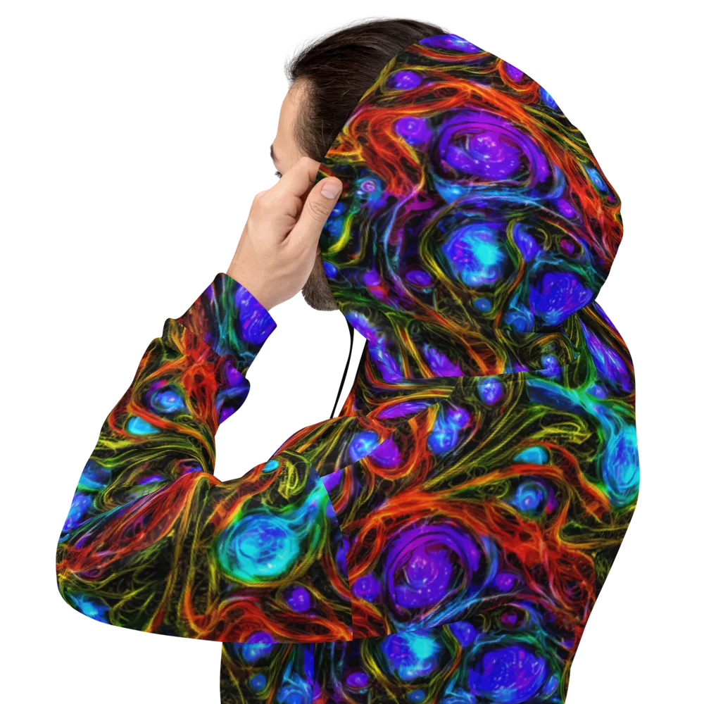 Neon Wildflower on Hoodie — Back