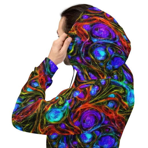 Neon Wildflower on a Hoodie