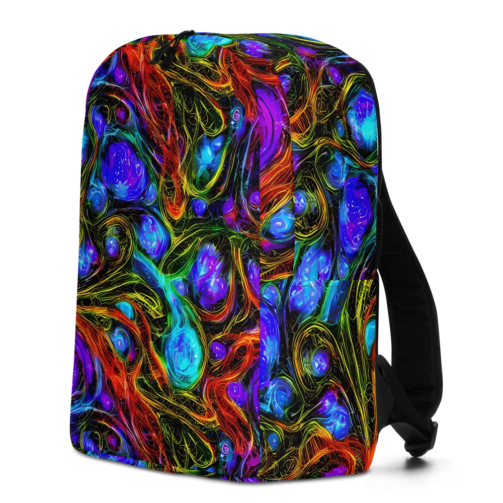 Neon Wildflower on Minimalist Backpack — Left