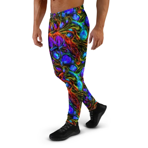 Neon Wildflower on a Men's Joggers