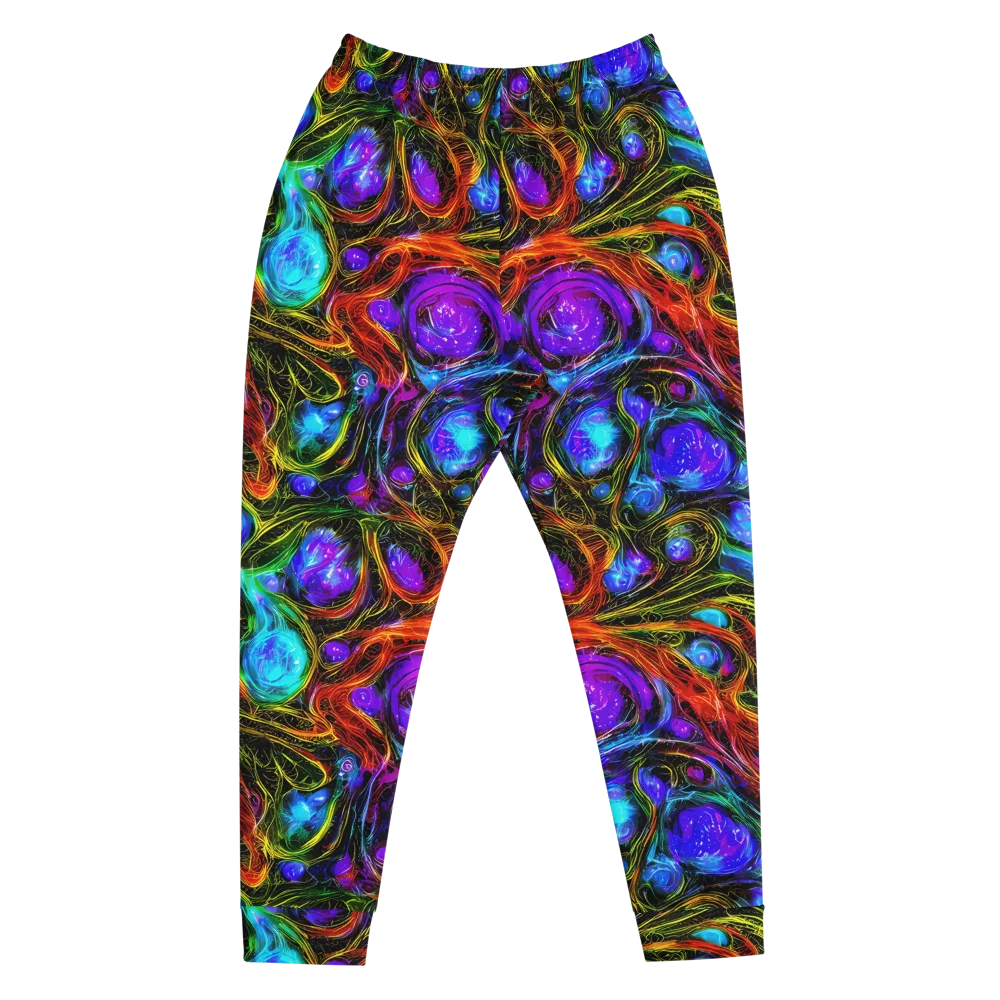 Neon Wildflower on Men's Joggers — Front