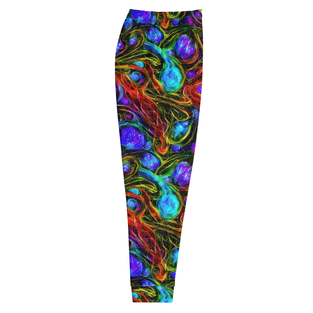 Neon Wildflower on Men's Joggers — Right