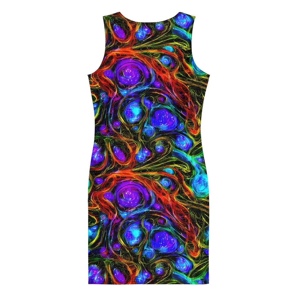 Neon Wildflower on Bodycon Dress — Back