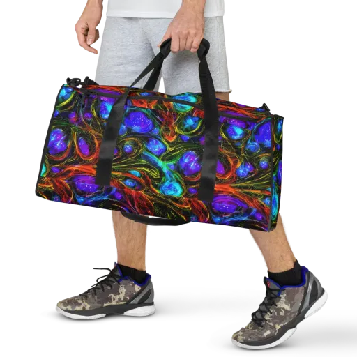 Neon Wildflower on a Duffle Bag