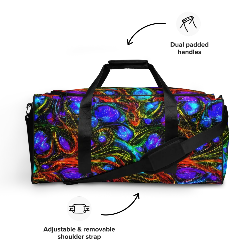Neon Wildflower on Duffle Bag — Front