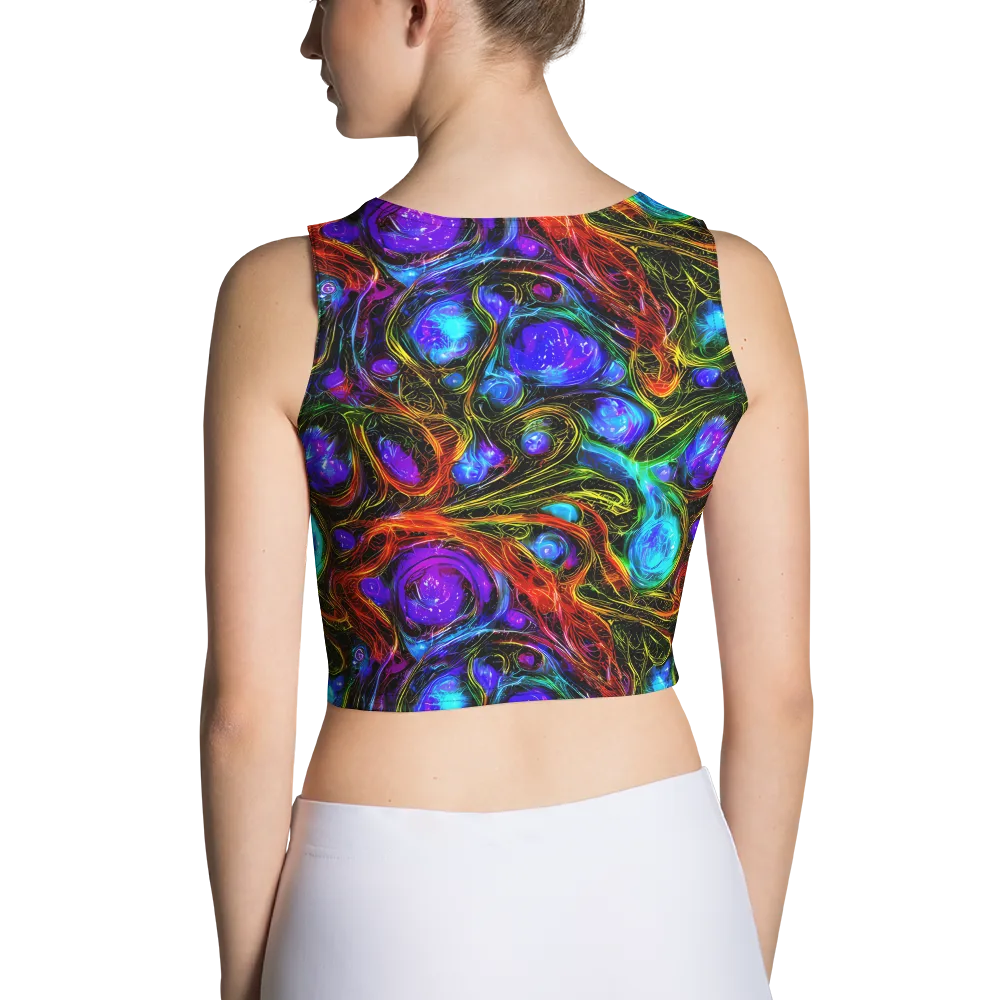 Neon Wildflower on Crop Top — Back