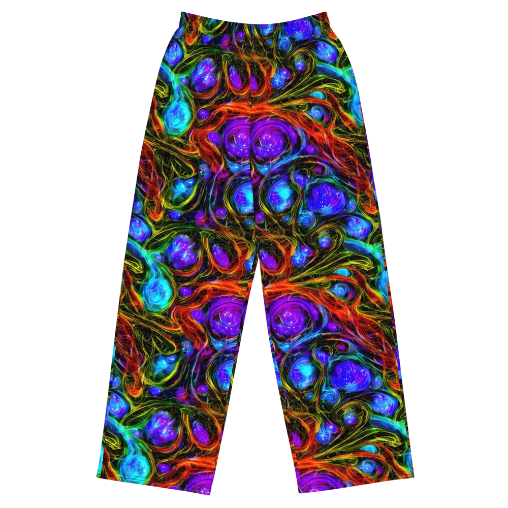 Neon Wildflower on Wide-Leg Pants — Front