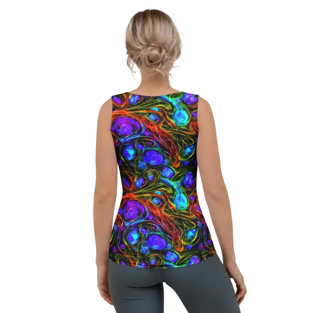 Neon Wildflower on Women's Tank Top — Back