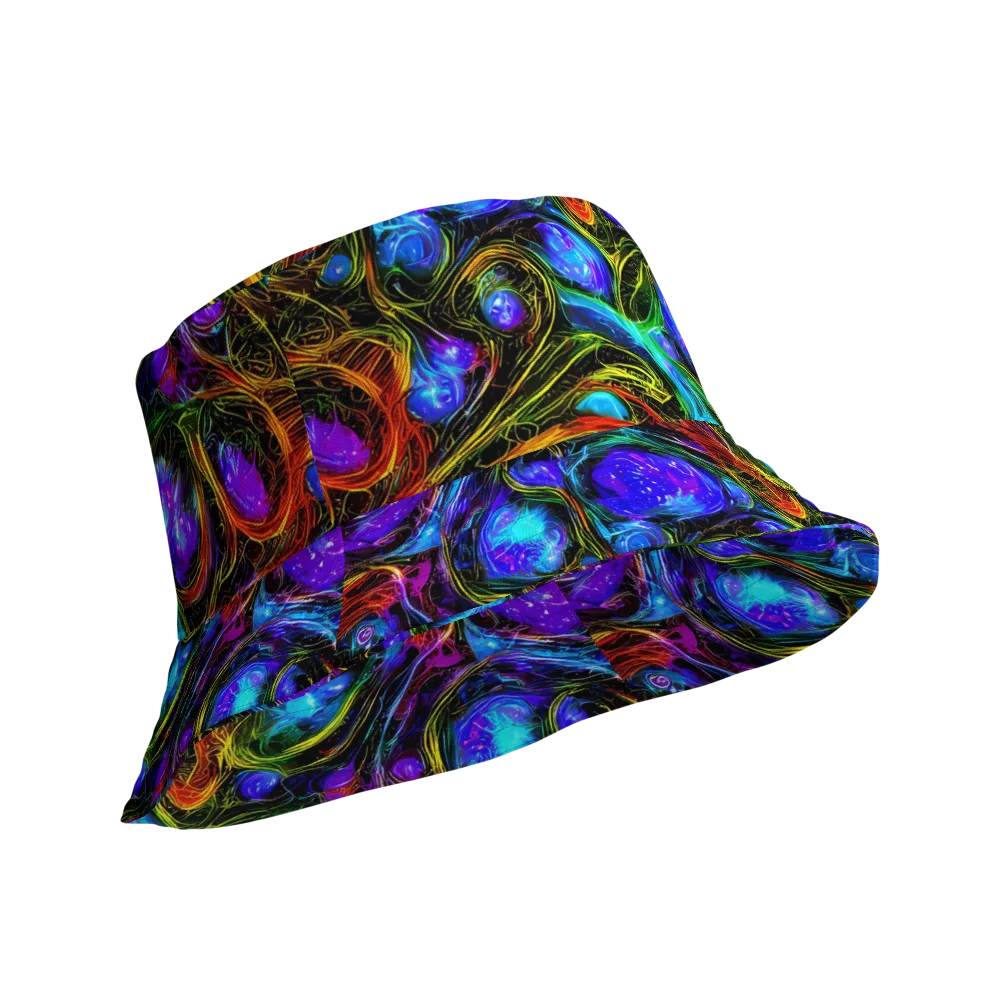 Neon Wildflower on Reversible Bucket Hat — Product details Outside