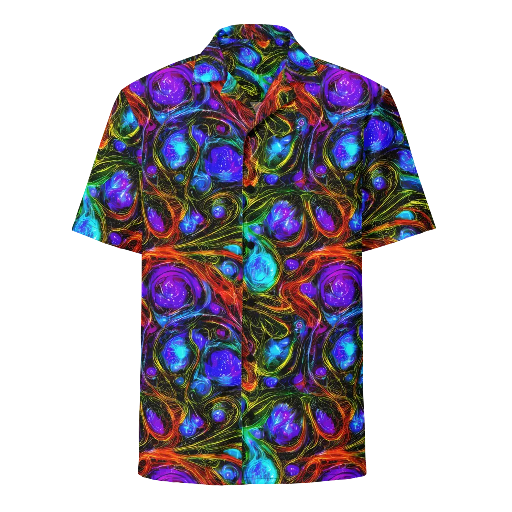 Neon Wildflower on Button Shirt — Front