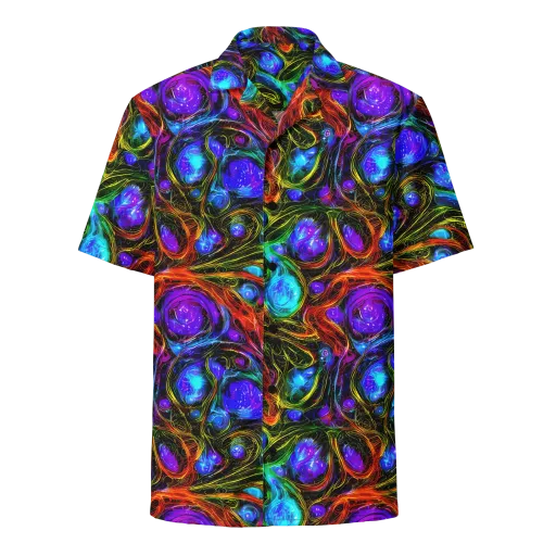 Neon Wildflower on a Button Shirt