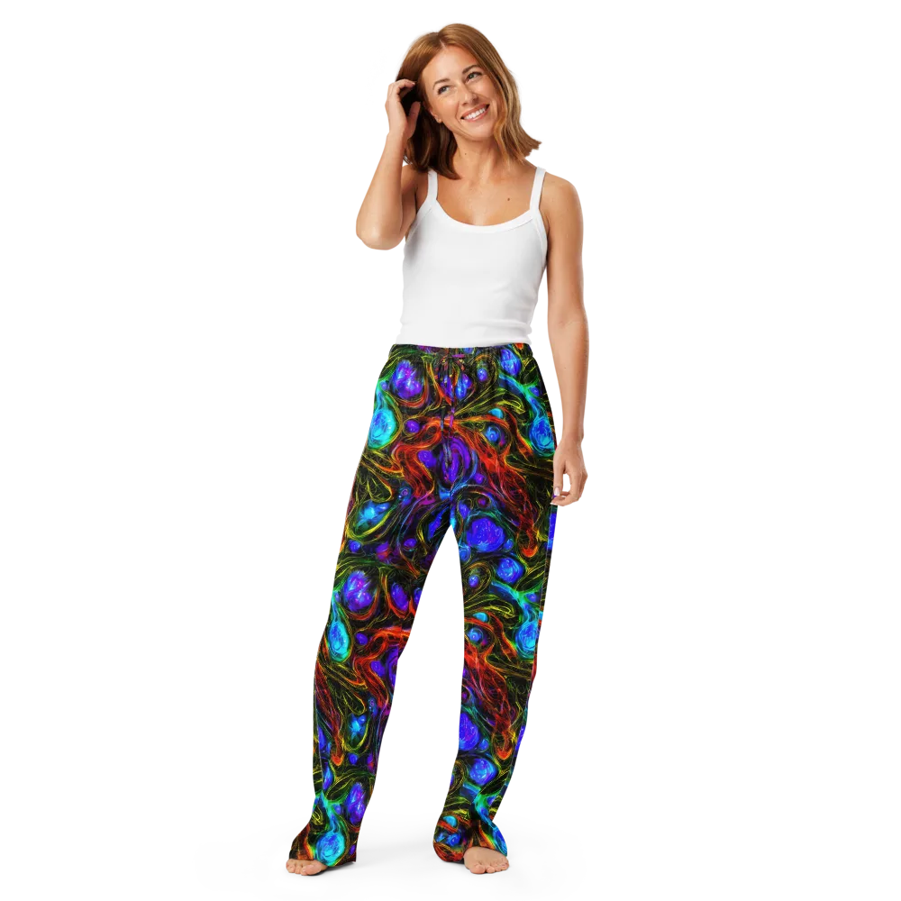 Neon Wildflower on Women's Pajama Pants — Front