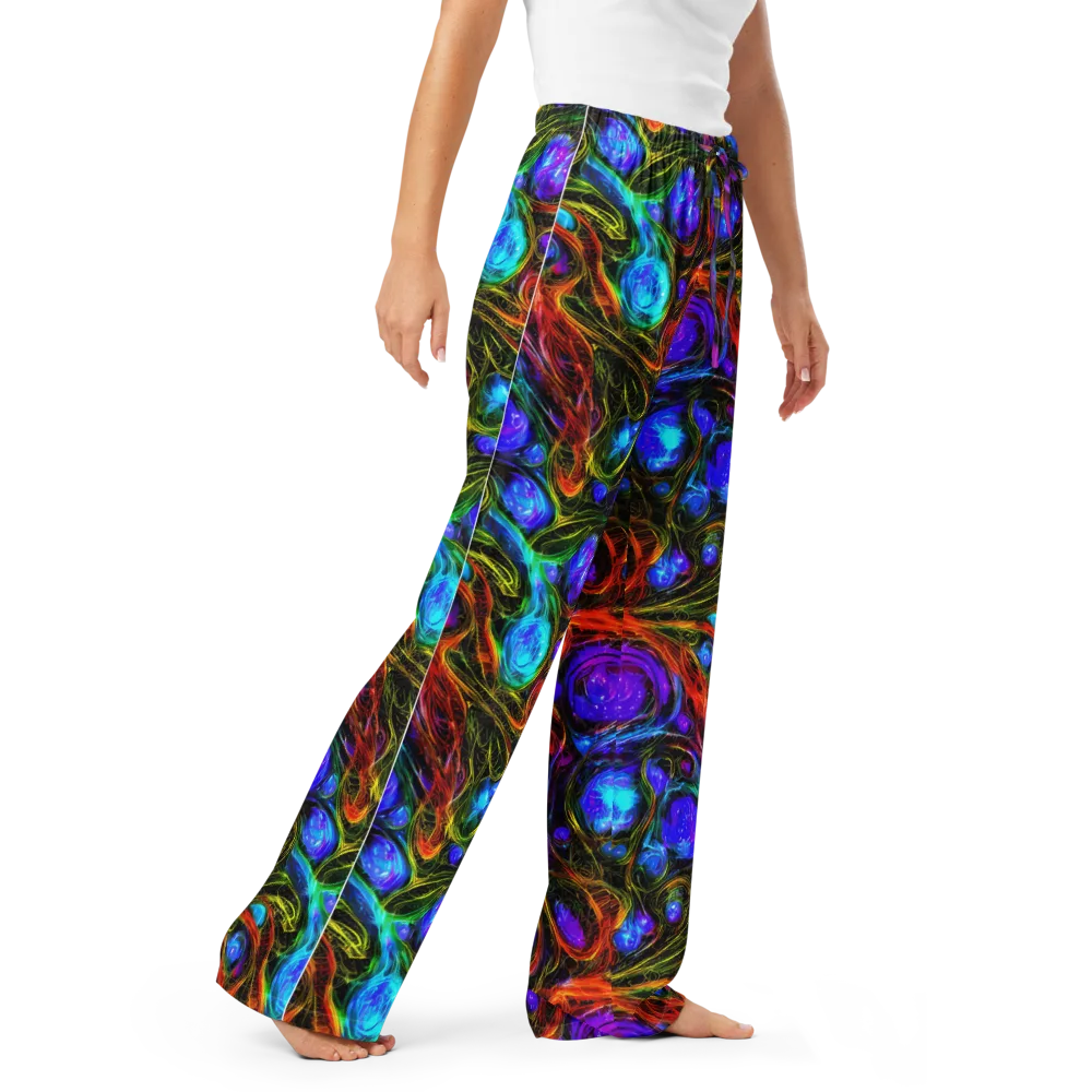 Neon Wildflower on Women's Pajama Pants — Right Front