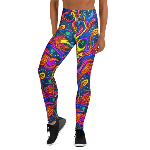 Galaxy Groove on a Yoga Leggings