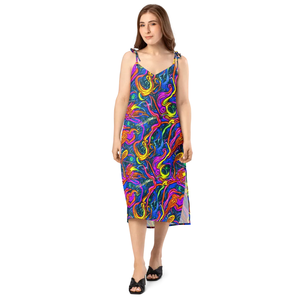 Galaxy Groove on Slip Dress — Front