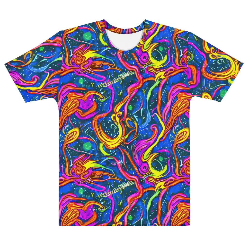 Galaxy Groove on Men's Cotton Crew Neck T-Shirt — Front