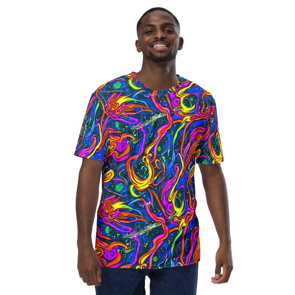 Galaxy Groove on Men's Crew Neck T-Shirt — Front