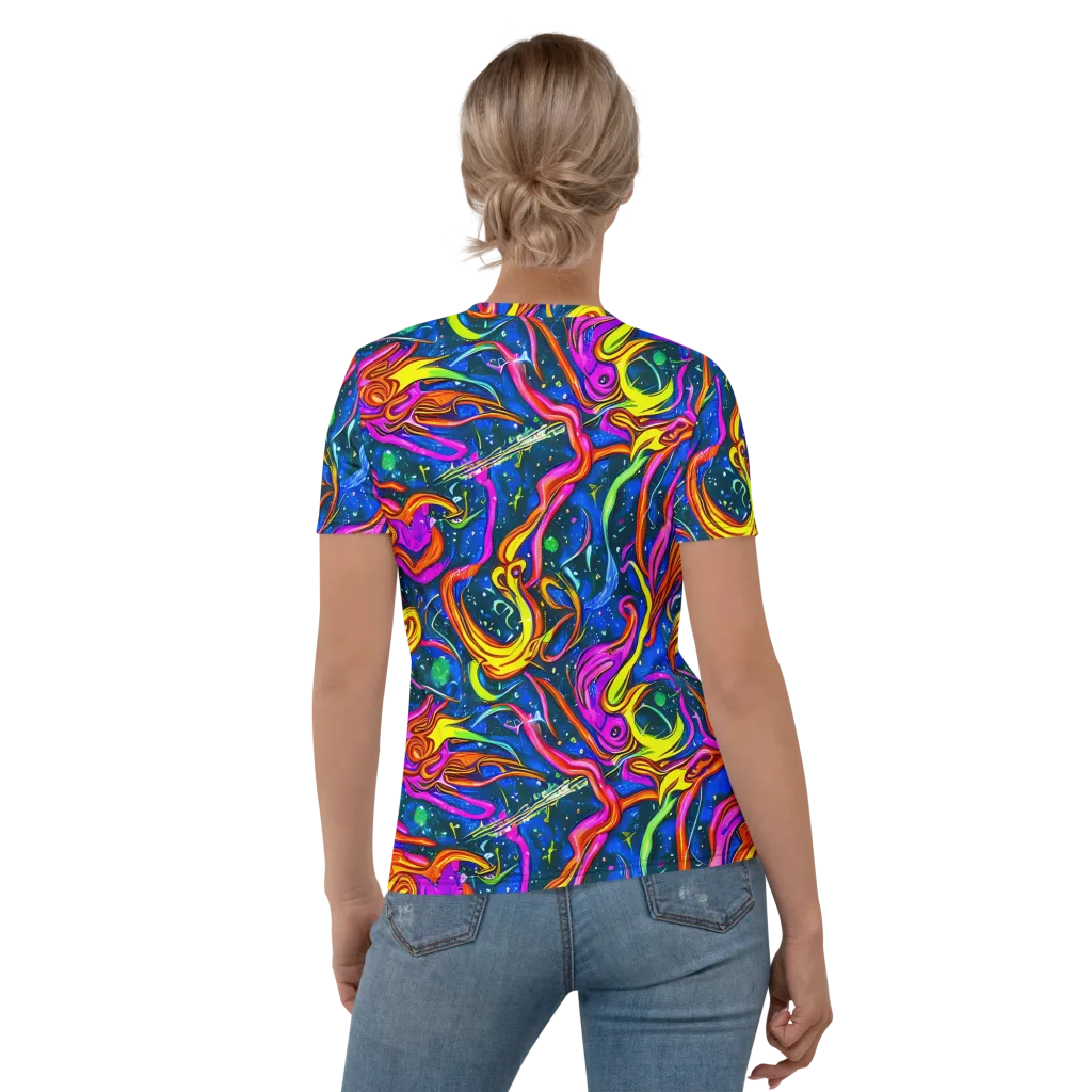 Galaxy Groove on Women's Crew Neck T-Shirt — Back