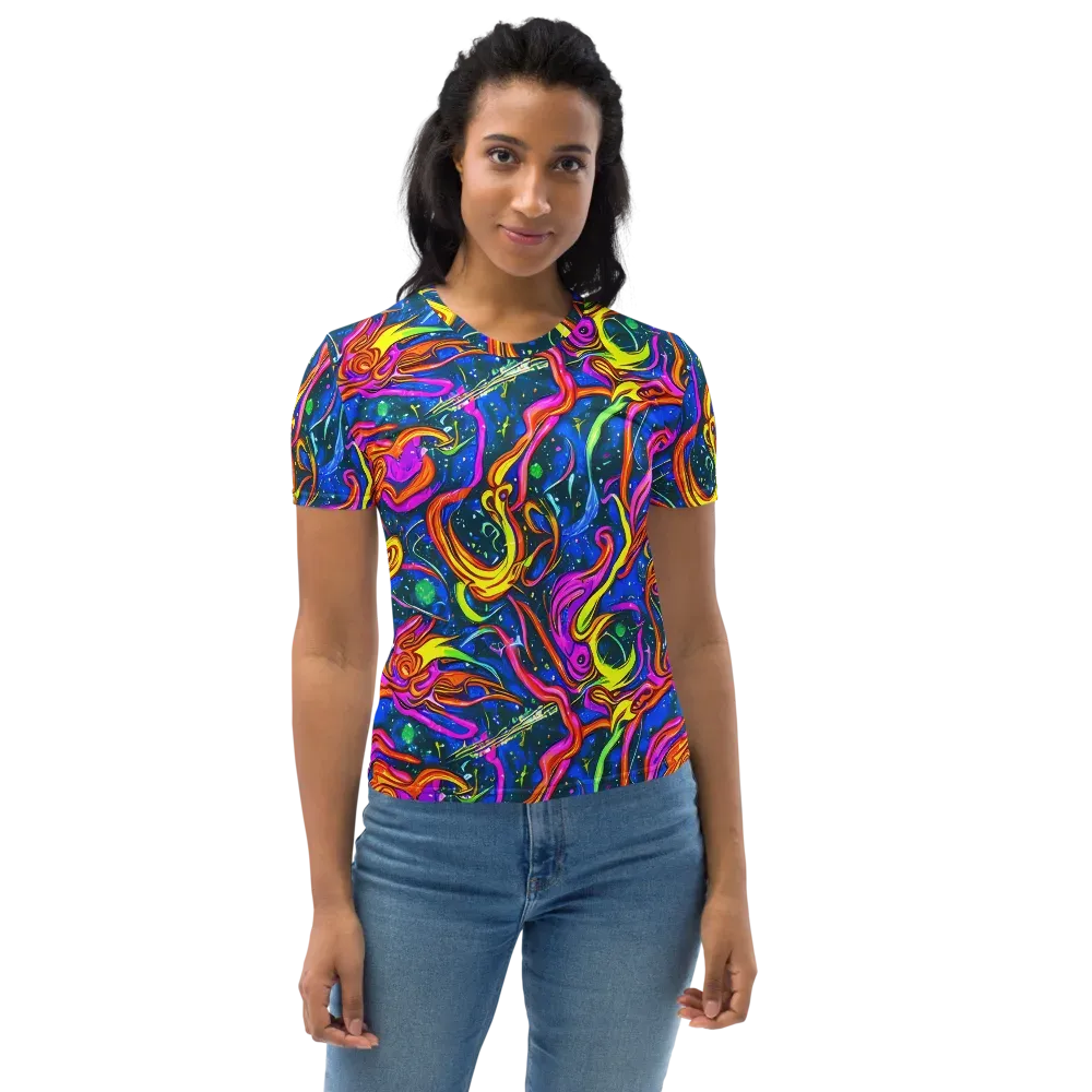 Galaxy Groove on Women's Crew Neck T-Shirt — Front