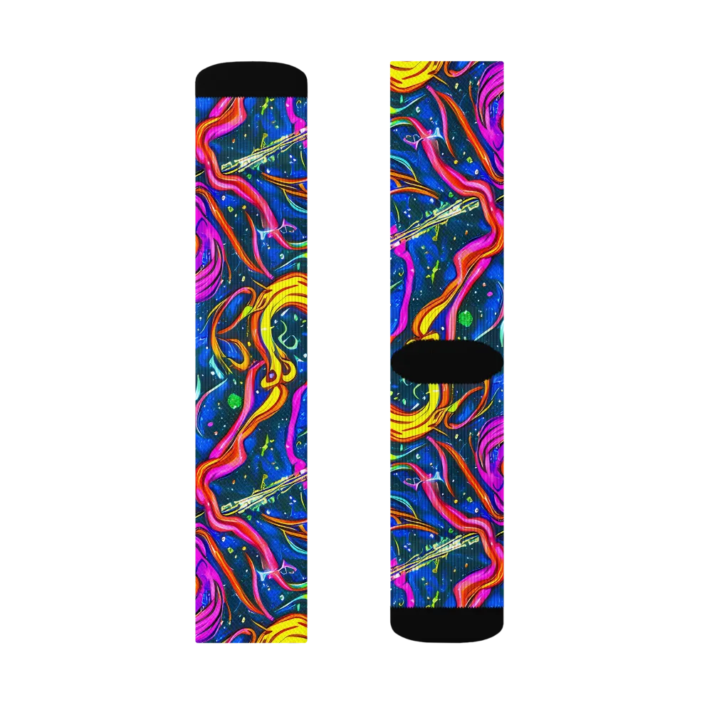 Galaxy Groove on Socks — Left Sock