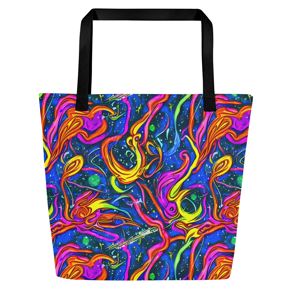 Galaxy Groove on Large Tote Bag W/ Pocket — Front