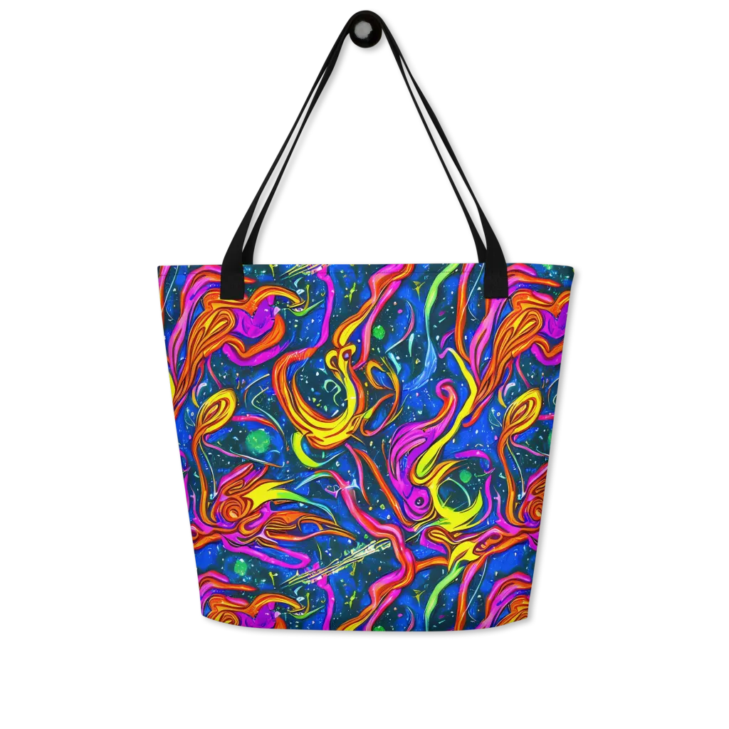 Galaxy Groove on Large Tote Bag W/ Pocket — Front