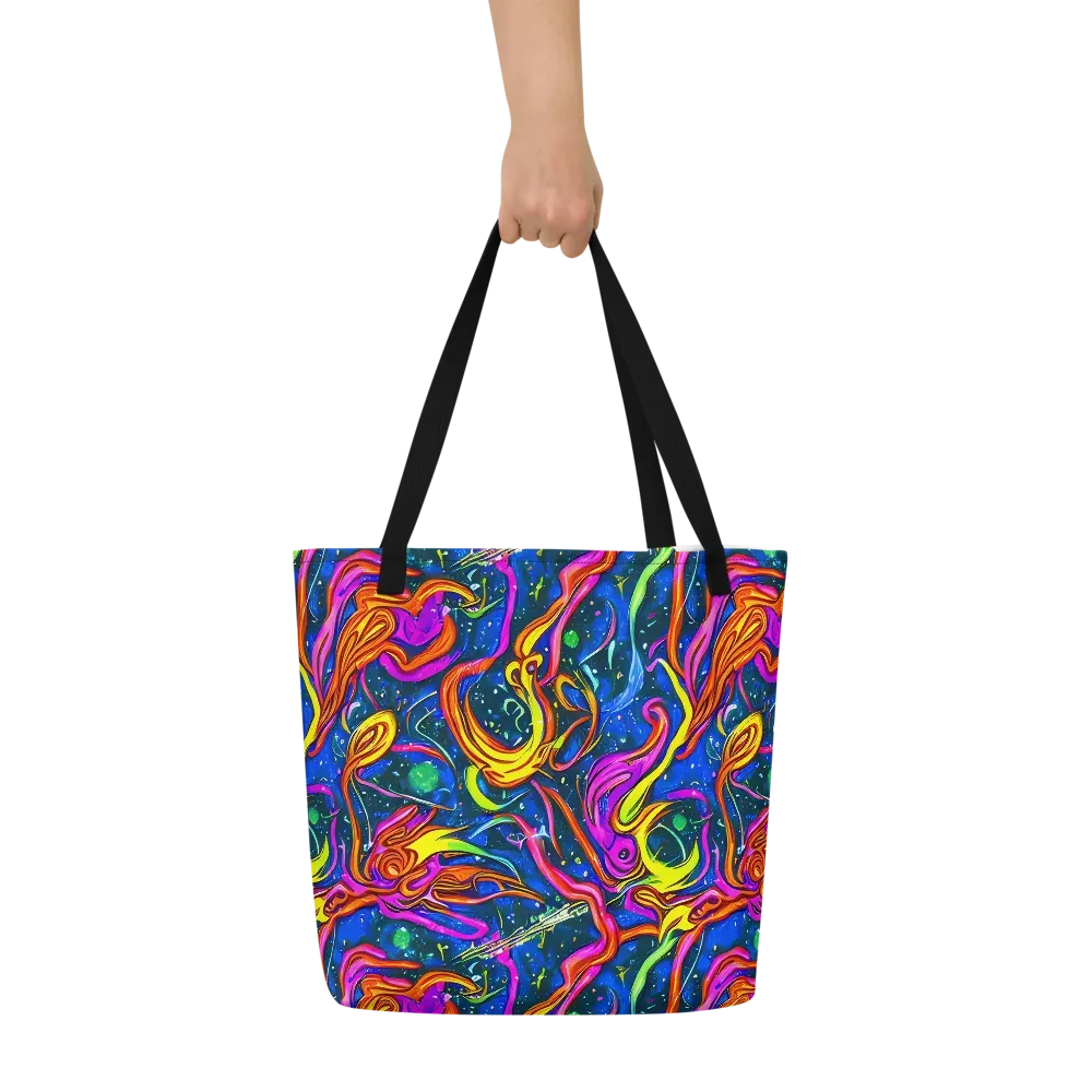 Galaxy Groove on Large Tote Bag W/ Pocket — Front