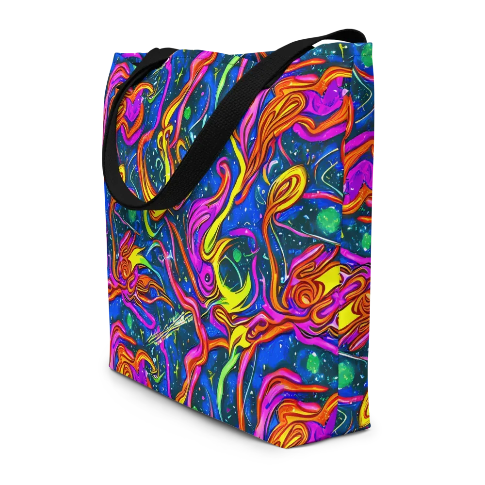 Galaxy Groove on Large Tote Bag W/ Pocket — Front