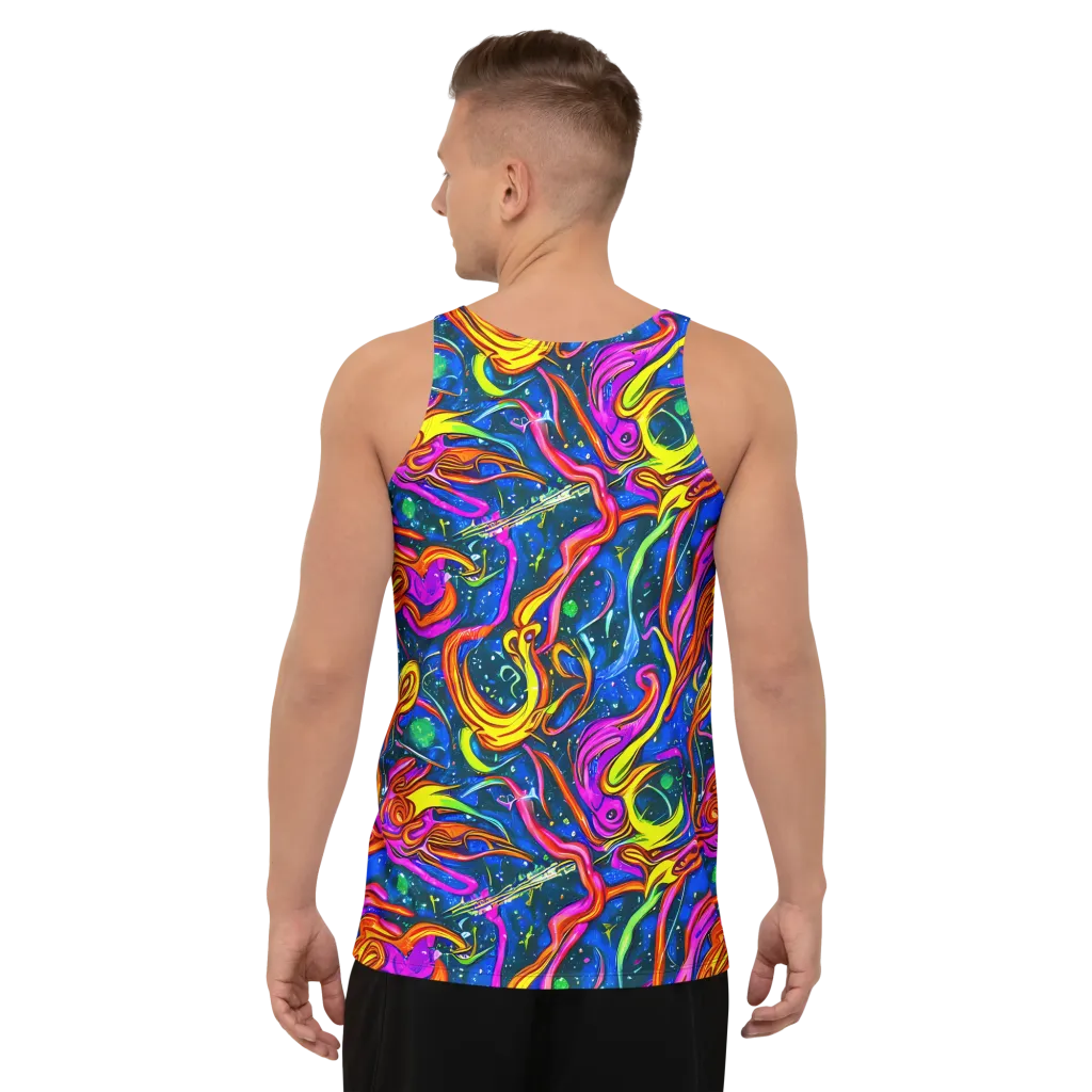 Galaxy Groove on Men's Tank Top — Back