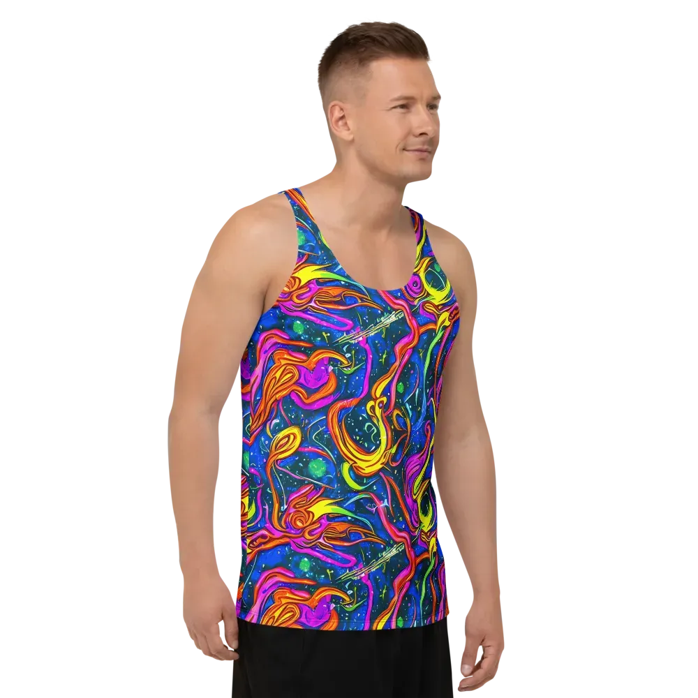 Galaxy Groove on Men's Tank Top — Right Front