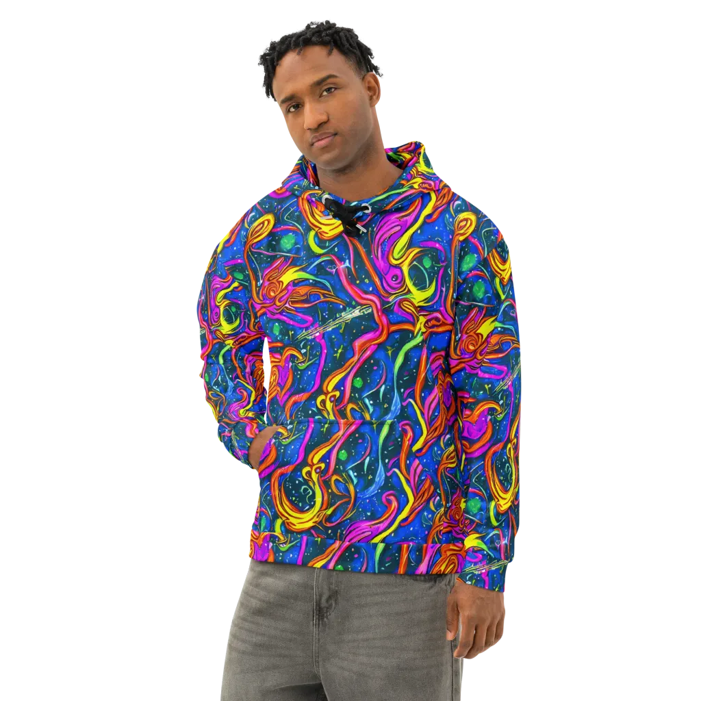 Galaxy Groove on Cotton Hoodie — Left Front