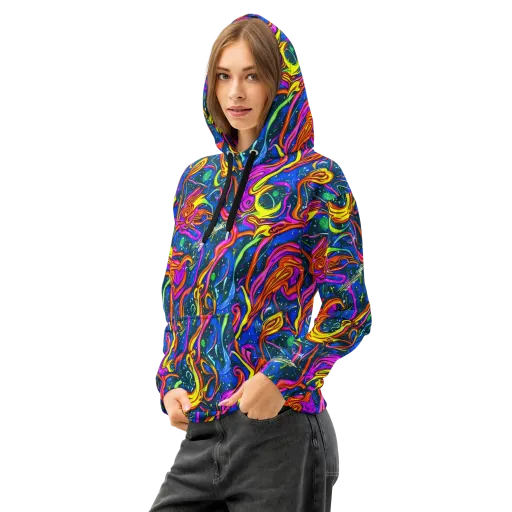 Galaxy Groove on a Cotton Hoodie