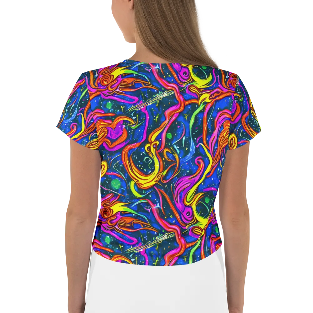 Galaxy Groove on Crop Tee — Back
