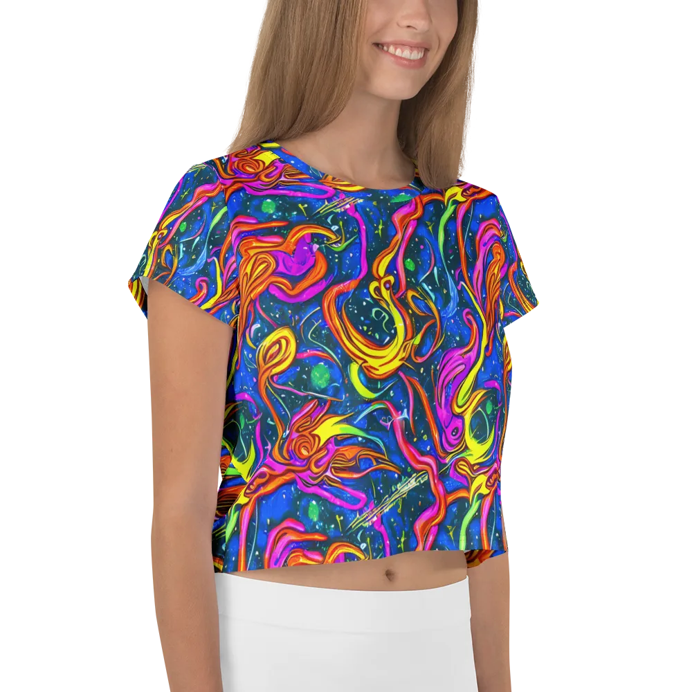 Galaxy Groove on Crop Tee — Right