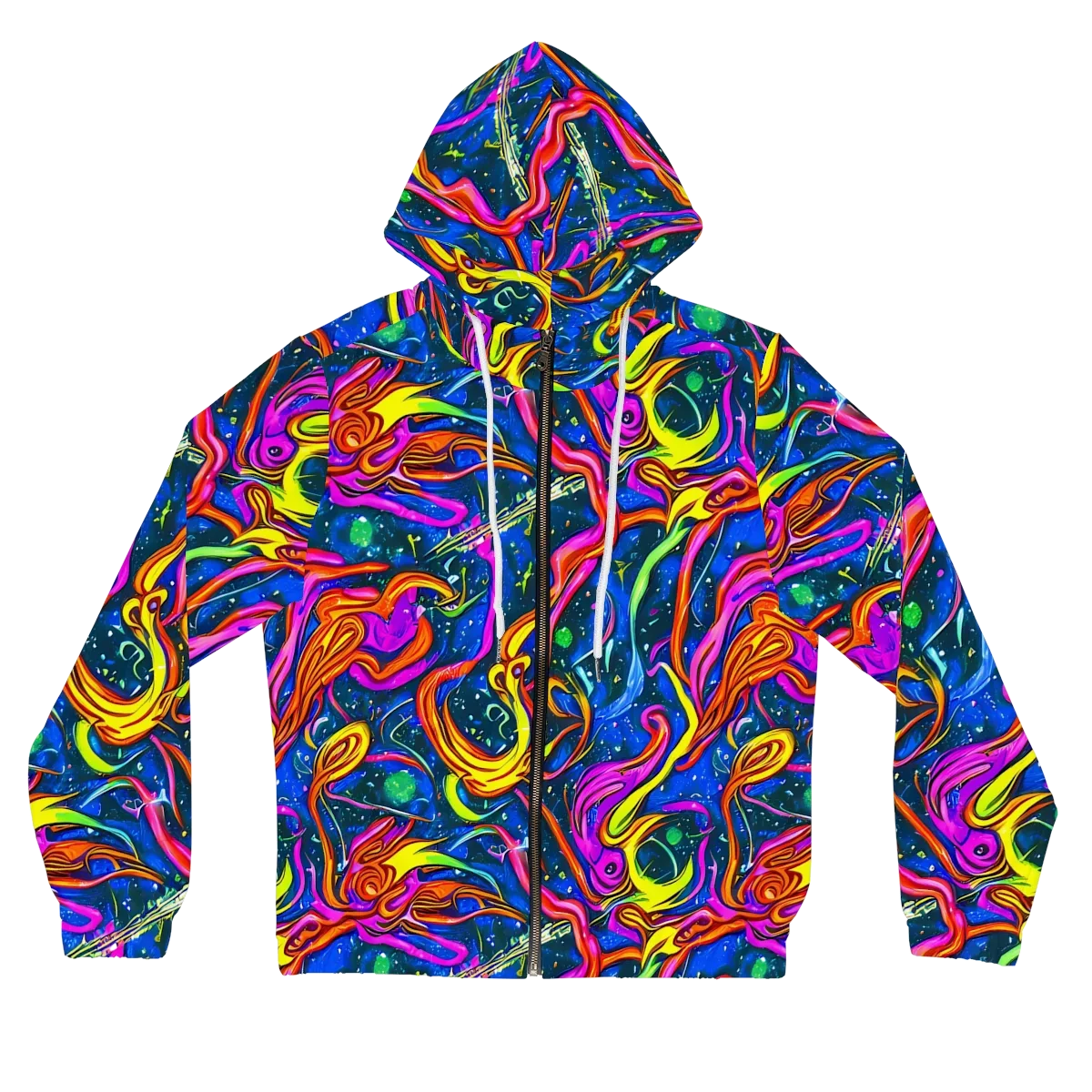 Galaxy Groove on Women's Full-Zip Hoodie — Front