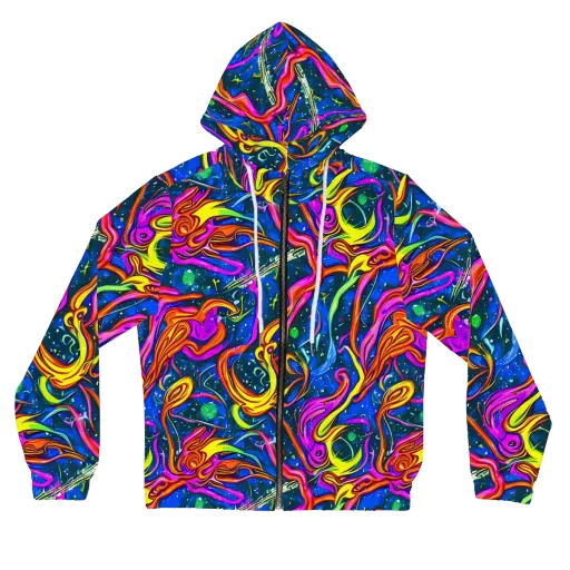 Galaxy Groove on a Women's Full-Zip Hoodie