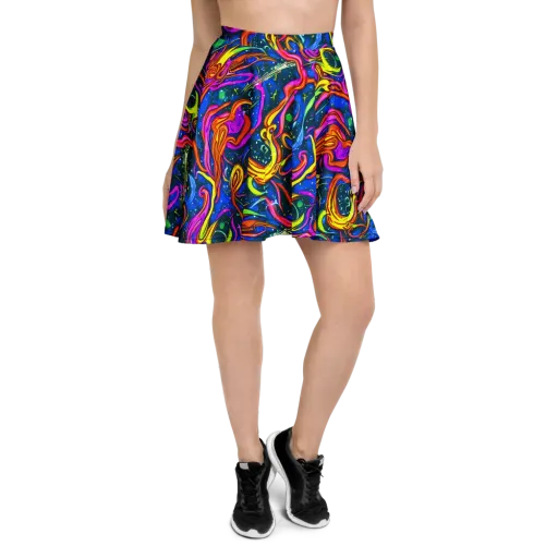 Galaxy Groove on a Skater Skirt