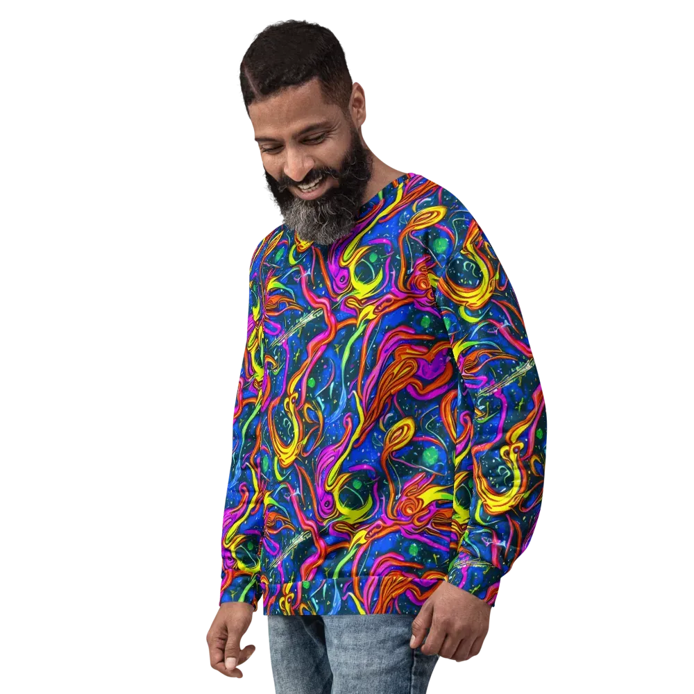 Galaxy Groove on Sweatshirt — Left Front