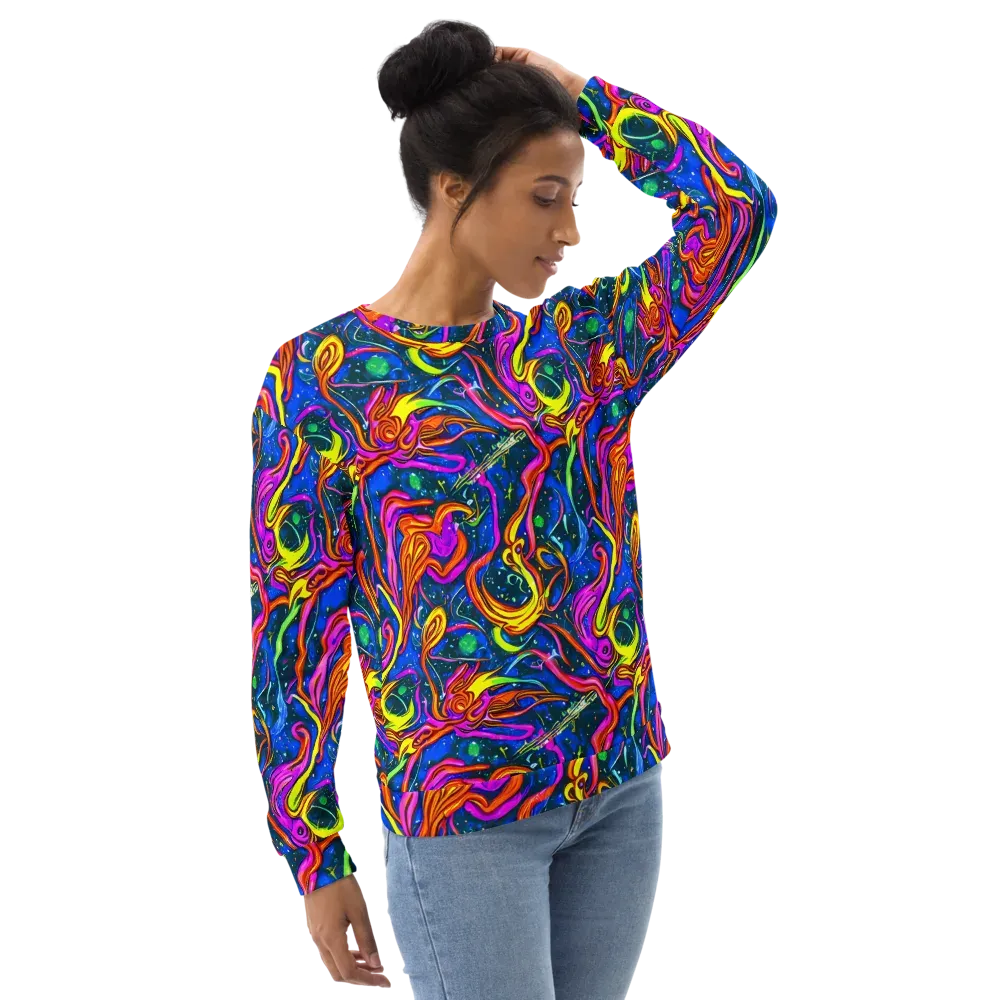 Galaxy Groove on Sweatshirt — Right Front