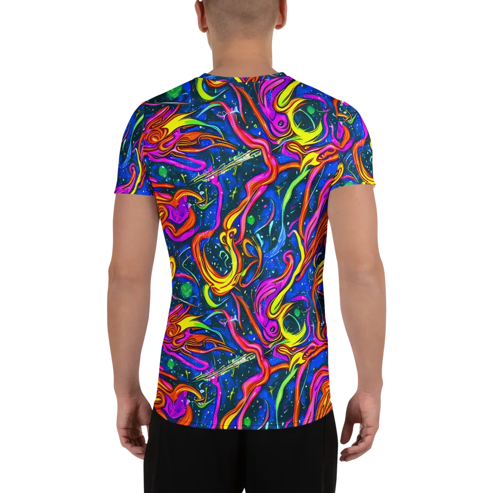 Galaxy Groove on Men's Athletic T-Shirt — Back