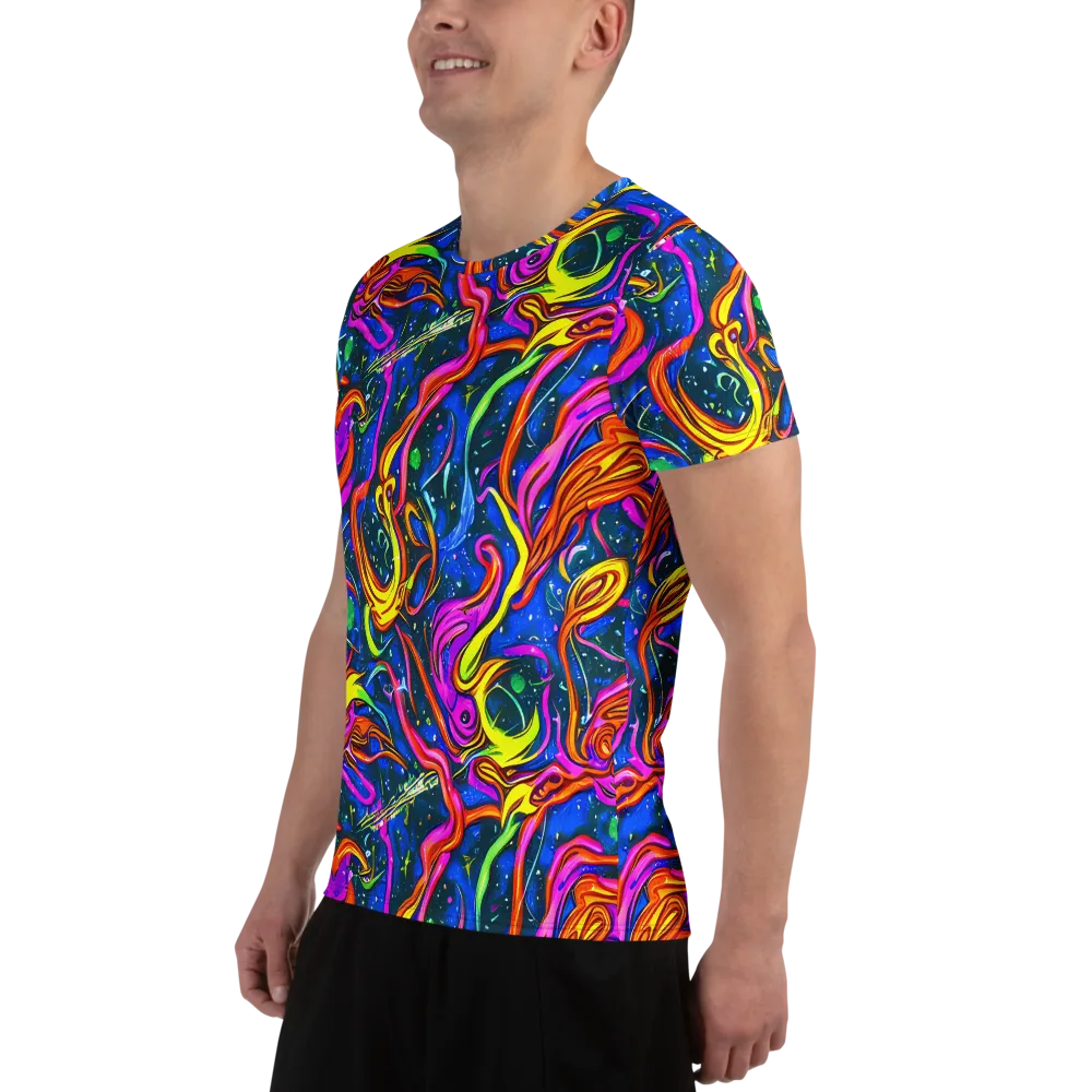 Galaxy Groove on Men's Athletic T-Shirt — Left