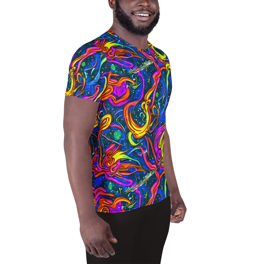 Galaxy Groove on Men's Athletic T-Shirt — Right