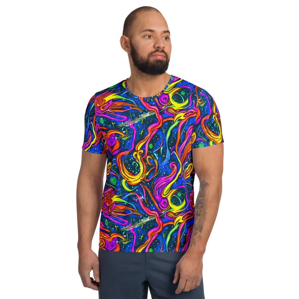 Galaxy Groove on Men's Athletic T-Shirt — Front