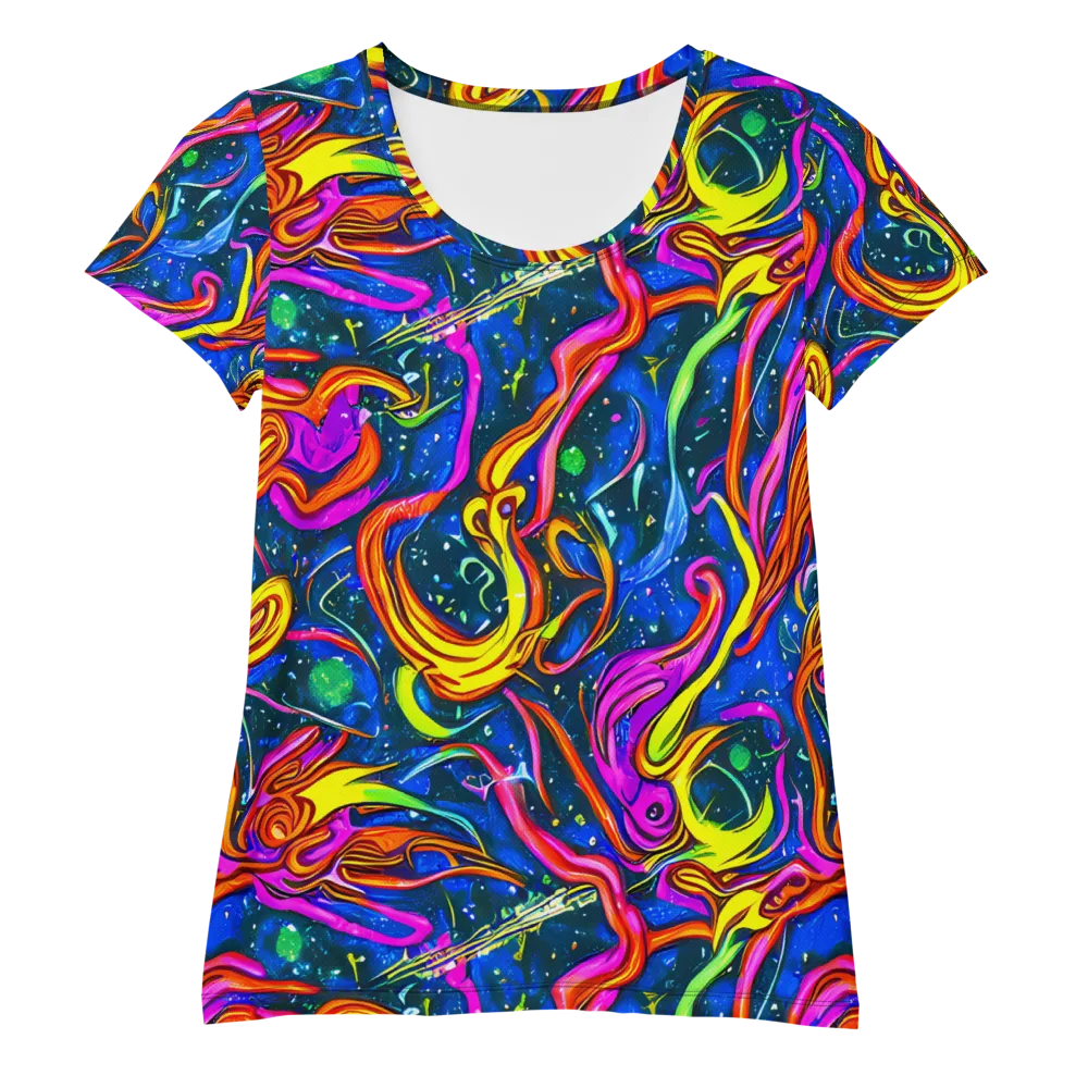 Galaxy Groove on Women's Athletic T-Shirt — Front