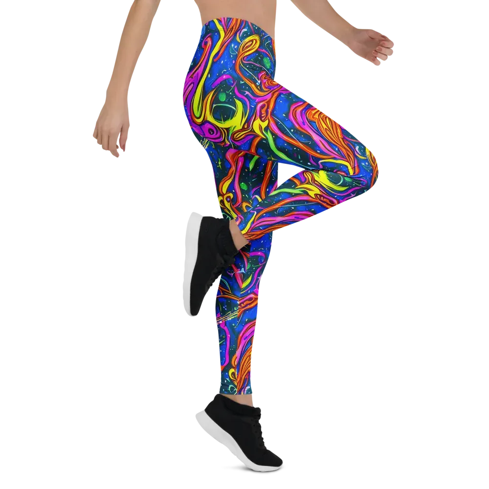 Galaxy Groove on Leggings — Right