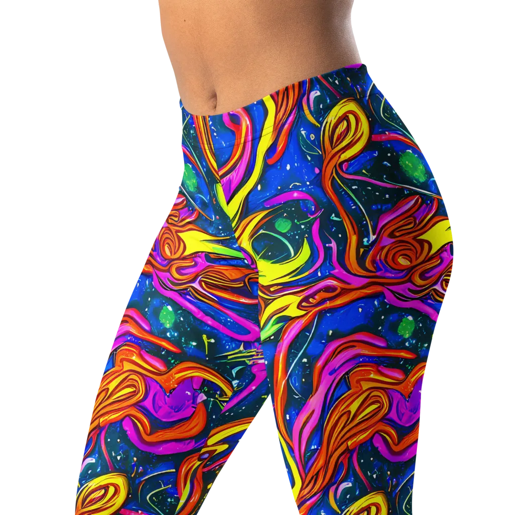 Galaxy Groove on Leggings — Left Front
